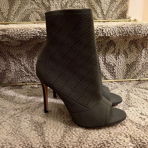 $1095 Gianvito Rossi Open Toe Stretch Knit Stiletto Heel Booties 38.5 or 8.5 - Picture 4 of 11
